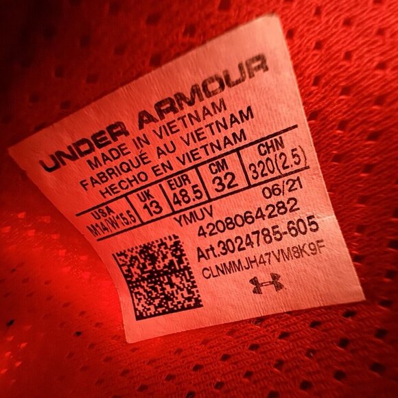 Under Armour Steph Curry 8 Flow TB 3024785-605 Red Patent White Men's 14 Shoes - Picture 7 of 11